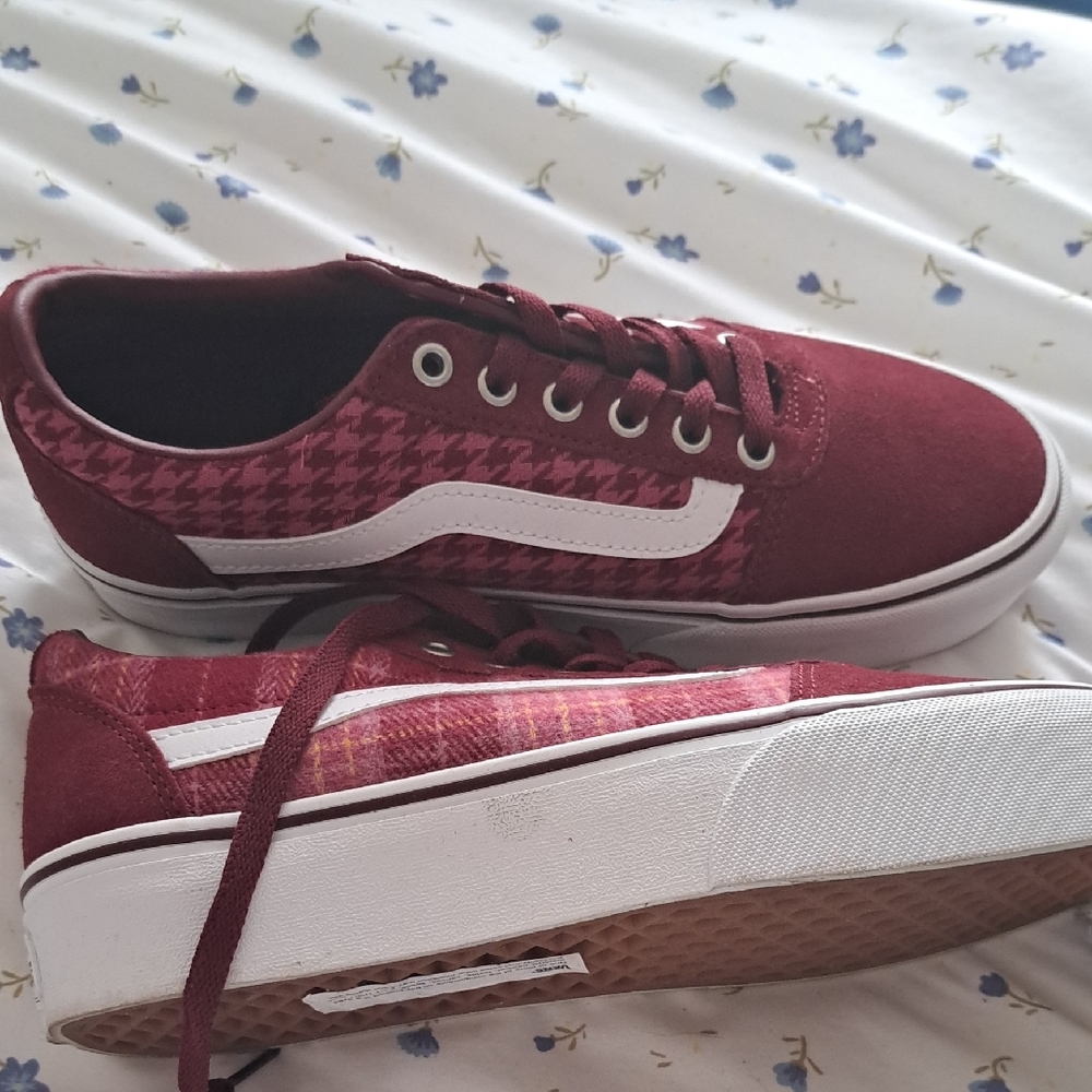 Vans Red Sneakers Classic Skate Style